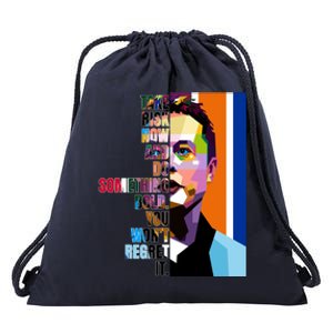 Elon Musk Motivation Quote Drawstring Bag