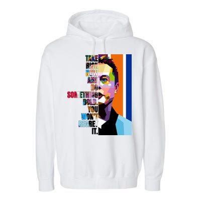 Elon Musk Motivation Quote Garment-Dyed Fleece Hoodie
