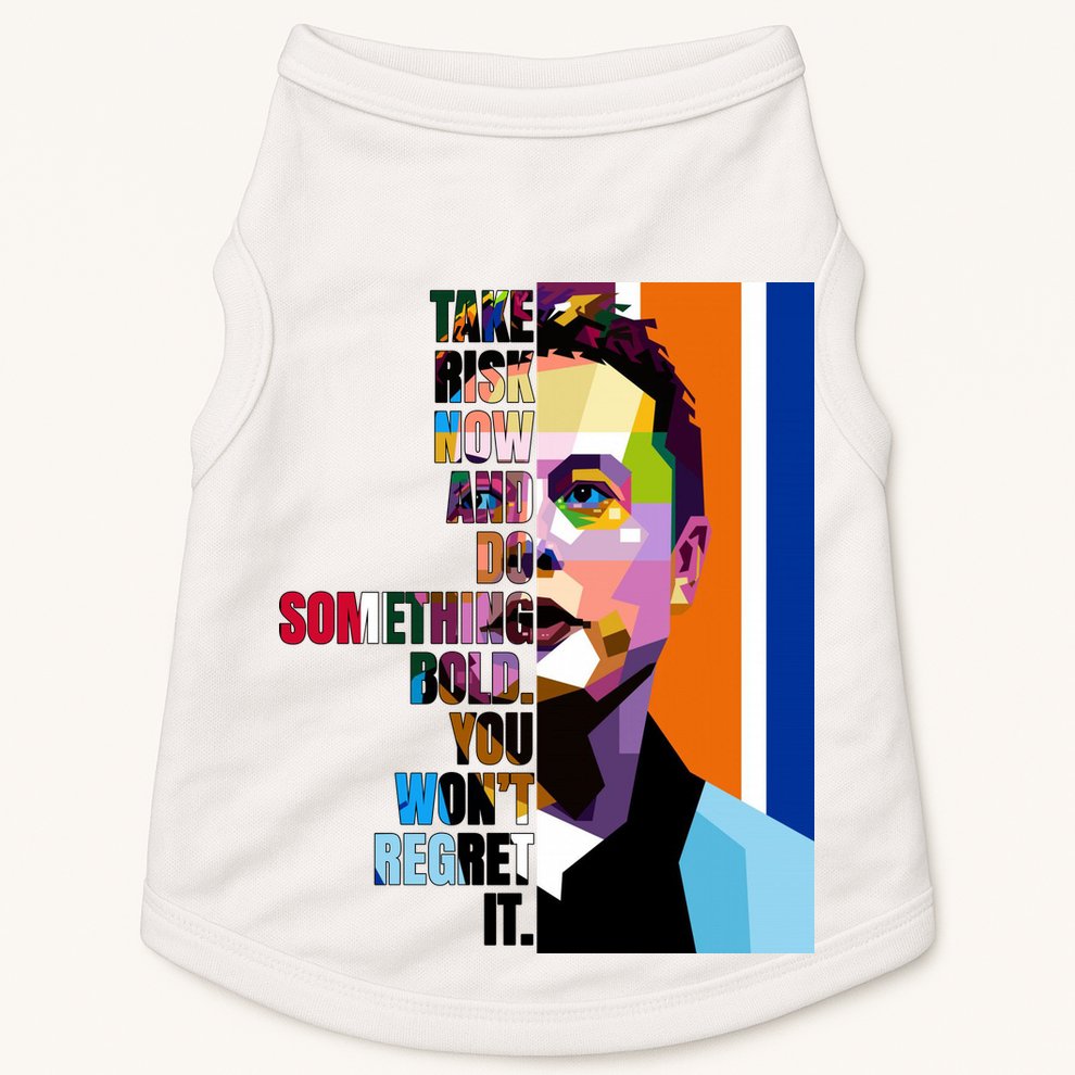 Elon Musk Motivation Quote Doggie Tank