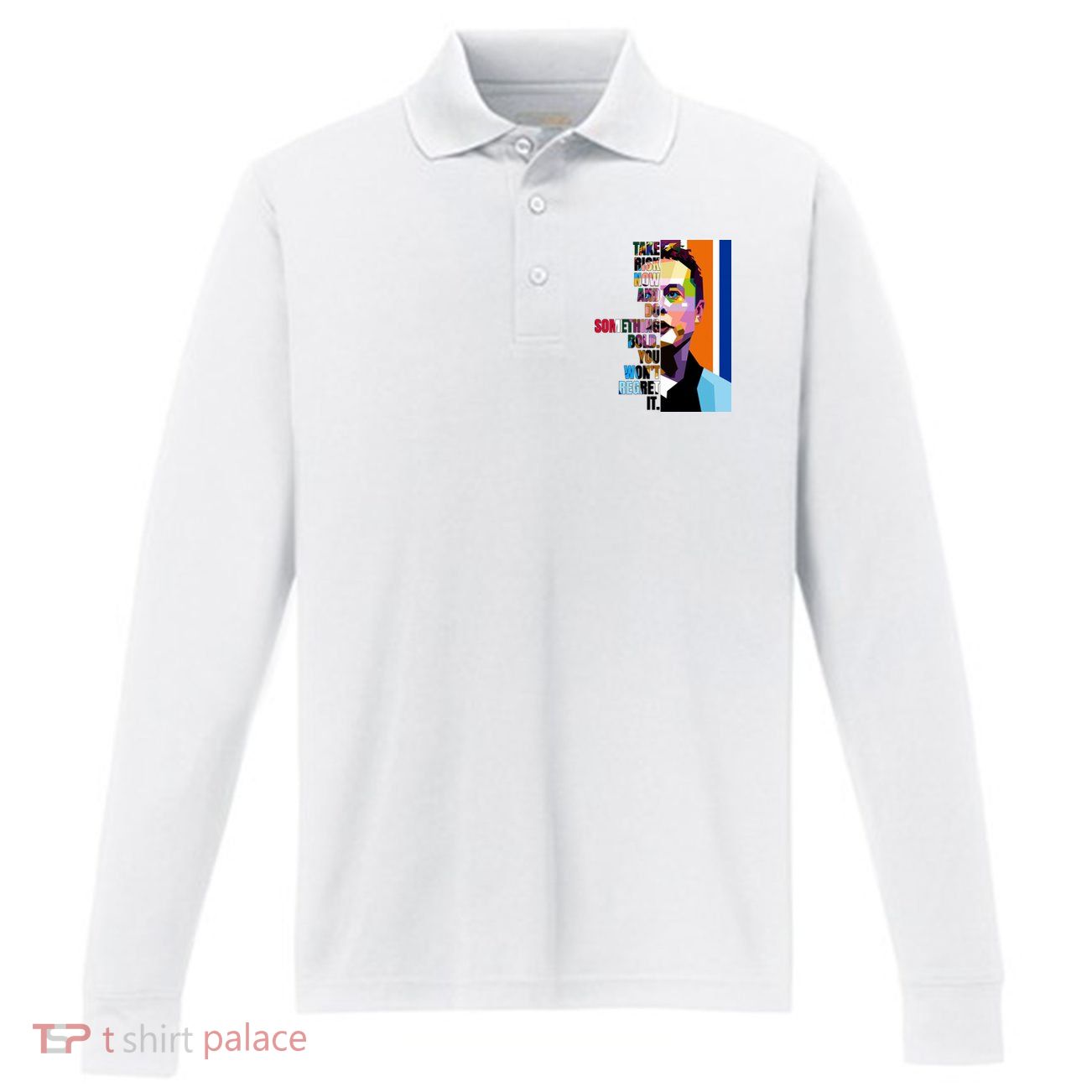 Elon Musk Motivation Quote Performance Long Sleeve Polo