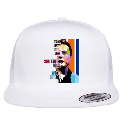 Elon Musk Motivation Quote Flat Bill Trucker Hat