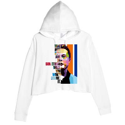 Elon Musk Motivation Quote Crop Fleece Hoodie