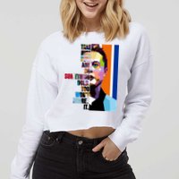 Elon Musk Motivation Quote Cropped Pullover Crew