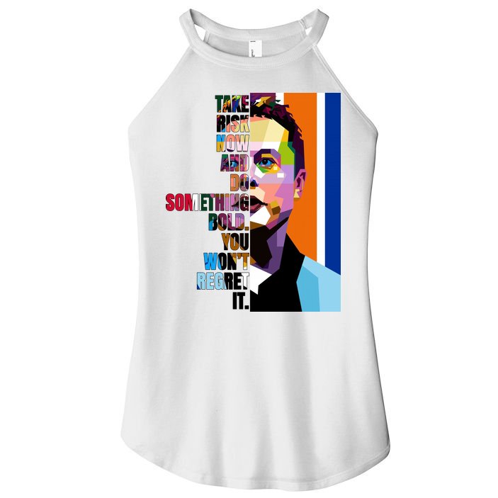 Elon Musk Motivation Quote Women's Perfect Tri Rocker Tank