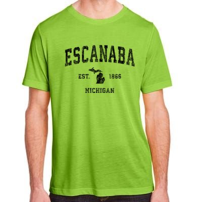 Escanaba Michigan Mi Vintage Sports Adult ChromaSoft Performance T-Shirt