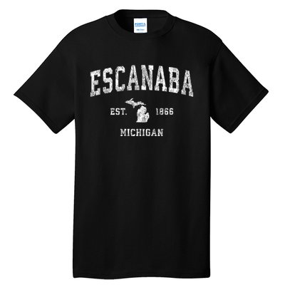 Escanaba Michigan Mi Vintage Sports Tall T-Shirt