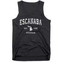 Escanaba Michigan Mi Vintage Sports Tank Top