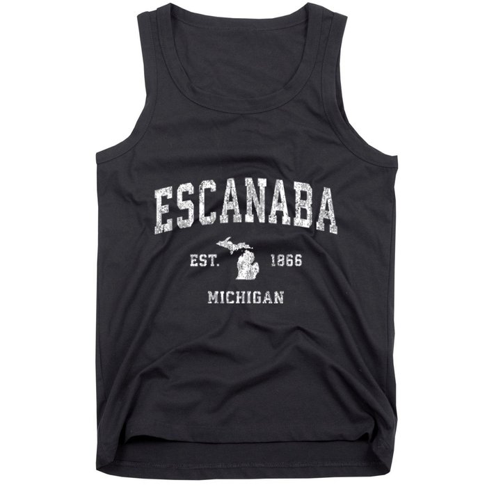 Escanaba Michigan Mi Vintage Sports Tank Top