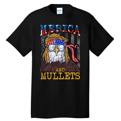 Eagle Mullet Merica Funny Redneck Merica & Mullets Tall T-Shirt