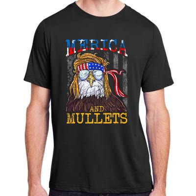 Eagle Mullet Merica Funny Redneck Merica & Mullets Adult ChromaSoft Performance T-Shirt