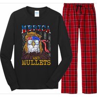 Eagle Mullet Merica Funny Redneck Merica & Mullets Long Sleeve Pajama Set