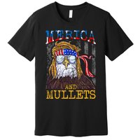 Eagle Mullet Merica Funny Redneck Merica & Mullets Premium T-Shirt