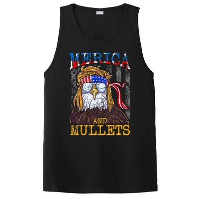 Eagle Mullet Merica Funny Redneck Merica & Mullets PosiCharge Competitor Tank