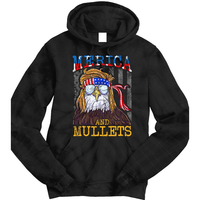 Eagle Mullet Merica Funny Redneck Merica & Mullets Tie Dye Hoodie