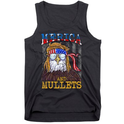 Eagle Mullet Merica Funny Redneck Merica & Mullets Tank Top