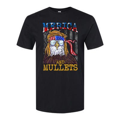 Eagle Mullet Merica Funny Redneck Merica & Mullets Softstyle CVC T-Shirt