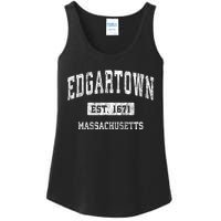 Edgartown Massachusetts Ma Vintage Sports Established Ladies Essential Tank