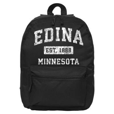 Edina Minnesota Mn Vintage Established Sports 16 in Basic Backpack