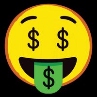 Emoticon Money Mouth Face With Dollar Sign Eyes Rich Zip Tote Bag
