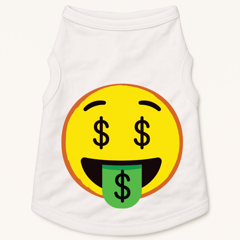 Emoticon Money Mouth Face With Dollar Sign Eyes Rich Doggie Tank