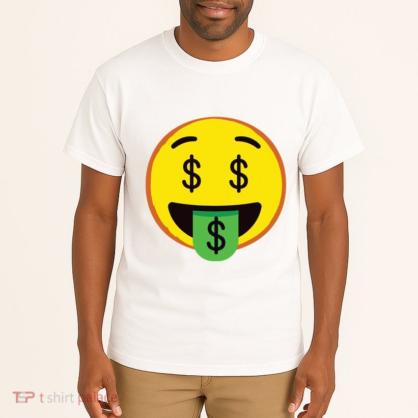 Emoticon Money Mouth Face With Dollar Sign Eyes Rich Tall T-Shirt