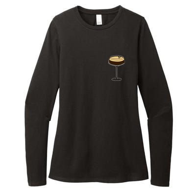 Espresso Martini Minimalist Elegance Womens CVC Long Sleeve Shirt