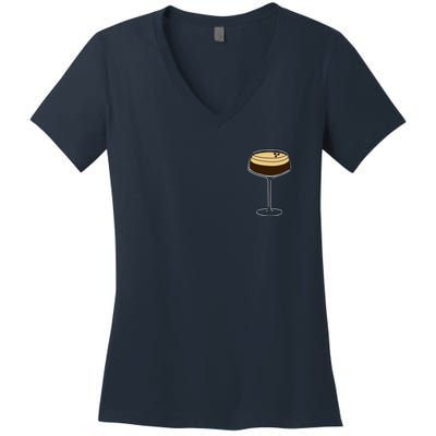 Espresso Martini Minimalist Elegance Women's V-Neck T-Shirt