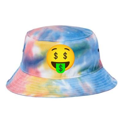 Emoticon Money Mouth Face With Dollar Sign Eyes Rich Tie Dye Newport Bucket Hat