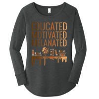 Educated Motivated Melanated Black History African Pride Women's Perfect Tri Tunic Long Sleeve Shirt