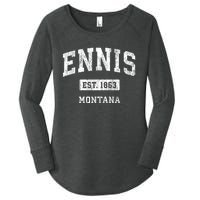 Ennis Montana Mt Vintage Sports Established Women's Perfect Tri Tunic Long Sleeve Shirt