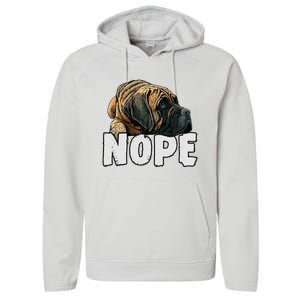 English Mastiff Nope Funny Lazy Pet Dog Cute Performance Fleece Hoodie