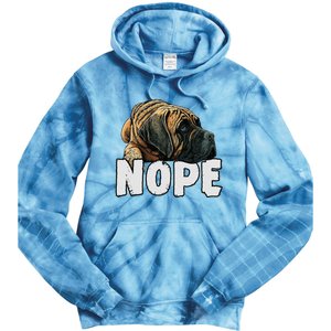 English Mastiff Nope Funny Lazy Pet Dog Cute Tie Dye Hoodie