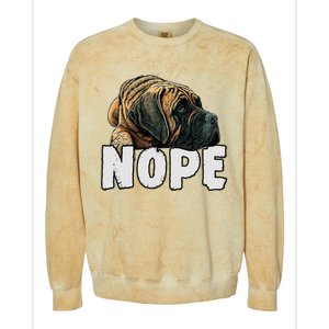 English Mastiff Nope Funny Lazy Pet Dog Cute Colorblast Crewneck Sweatshirt