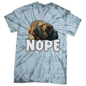 English Mastiff Nope Funny Lazy Pet Dog Cute Tie-Dye T-Shirt