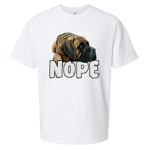 English Mastiff Nope Funny Lazy Pet Dog Cute Sueded Cloud Jersey T-Shirt