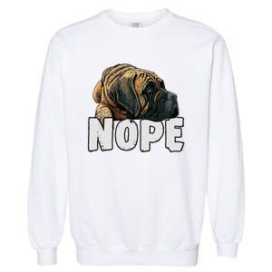 English Mastiff Nope Funny Lazy Pet Dog Cute Garment-Dyed Sweatshirt