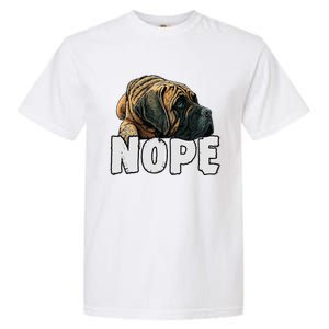 English Mastiff Nope Funny Lazy Pet Dog Cute Garment-Dyed Heavyweight T-Shirt