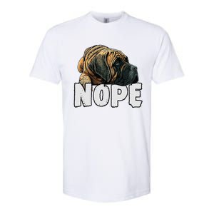 English Mastiff Nope Funny Lazy Pet Dog Cute Softstyle CVC T-Shirt