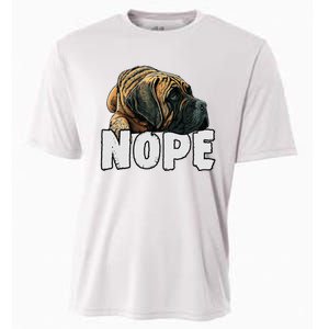 English Mastiff Nope Funny Lazy Pet Dog Cute Cooling Performance Crew T-Shirt