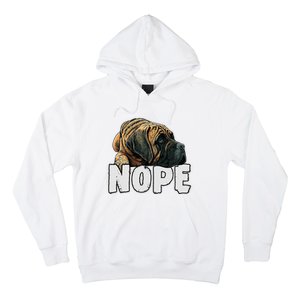 English Mastiff Nope Funny Lazy Pet Dog Cute Hoodie