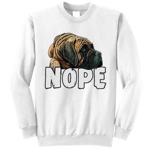 English Mastiff Nope Funny Lazy Pet Dog Cute Sweatshirt