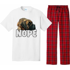 English Mastiff Nope Funny Lazy Pet Dog Cute Pajama Set