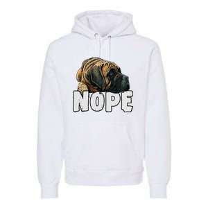 English Mastiff Nope Funny Lazy Pet Dog Cute Premium Hoodie