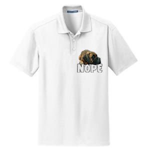 English Mastiff Nope Funny Lazy Pet Dog Cute Dry Zone Grid Polo