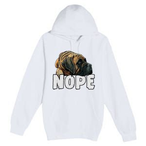 English Mastiff Nope Funny Lazy Pet Dog Cute Premium Pullover Hoodie