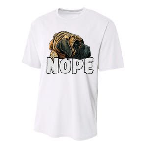 English Mastiff Nope Funny Lazy Pet Dog Cute Performance Sprint T-Shirt