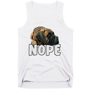 English Mastiff Nope Funny Lazy Pet Dog Cute Tank Top