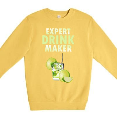 Expert Maker Nightclub Bartender Resort Mixed Gift Premium Crewneck Sweatshirt