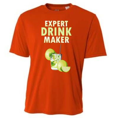 Expert Maker Nightclub Bartender Resort Mixed Gift Cooling Performance Crew T-Shirt