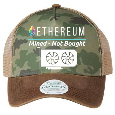 Ethereum Mined Not Bought GPU Mining Rigs ETH Crypto Miner Legacy Tie Dye Trucker Hat